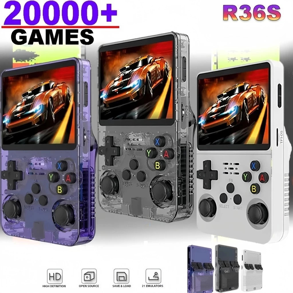 Retro Gaming Tv Box - ミニR36SレトロハンドヘルドビデオゲームコンソールLinuxシステムポータブルポケットプレーヤープラスゲームスティックPS Vitaボックスイッチ