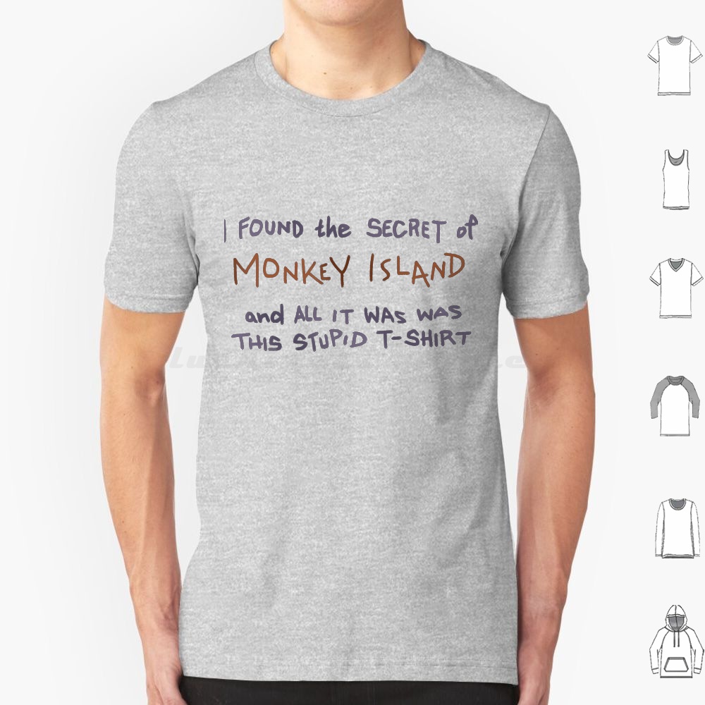 Retro Gaming Island - 私はモンキーアイランドの秘密を見つけました Tシャツ ビッグサイズ 綿100% ゲーム ゲーミング