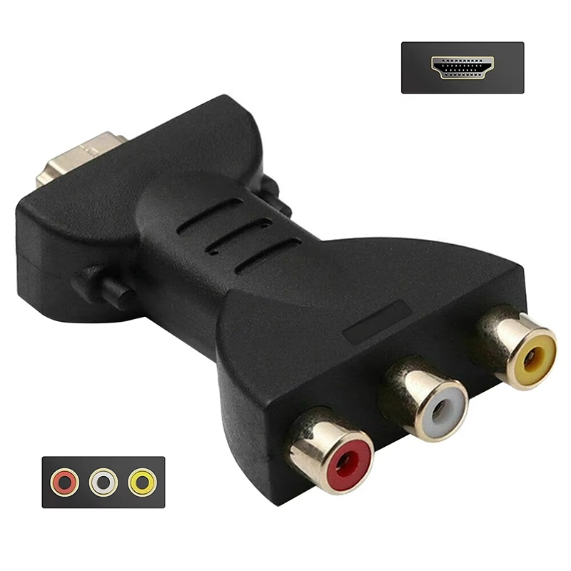 Composite Rca Cable - AV-HDTVコンポジットアダプター 3 RCA（赤、白、黄）コネクター HD TVボックス、DVDプレーヤー用 プラグアンドプレイ