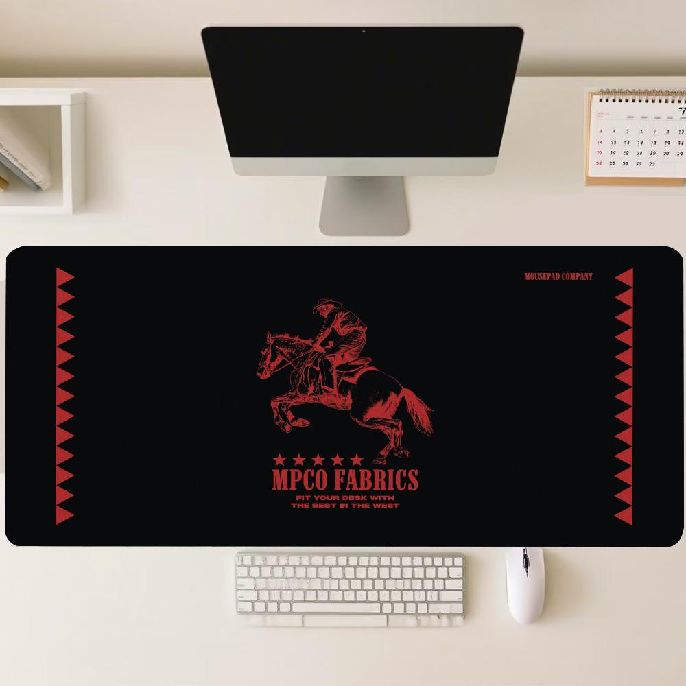 Retro Knight Gaming - レトロな戦士騎士のグラフィック入り大型マウスパッド、滑り止めゴム縁、プリントデスクマット、ゲーミングセットアップ、オフィスワークスペース