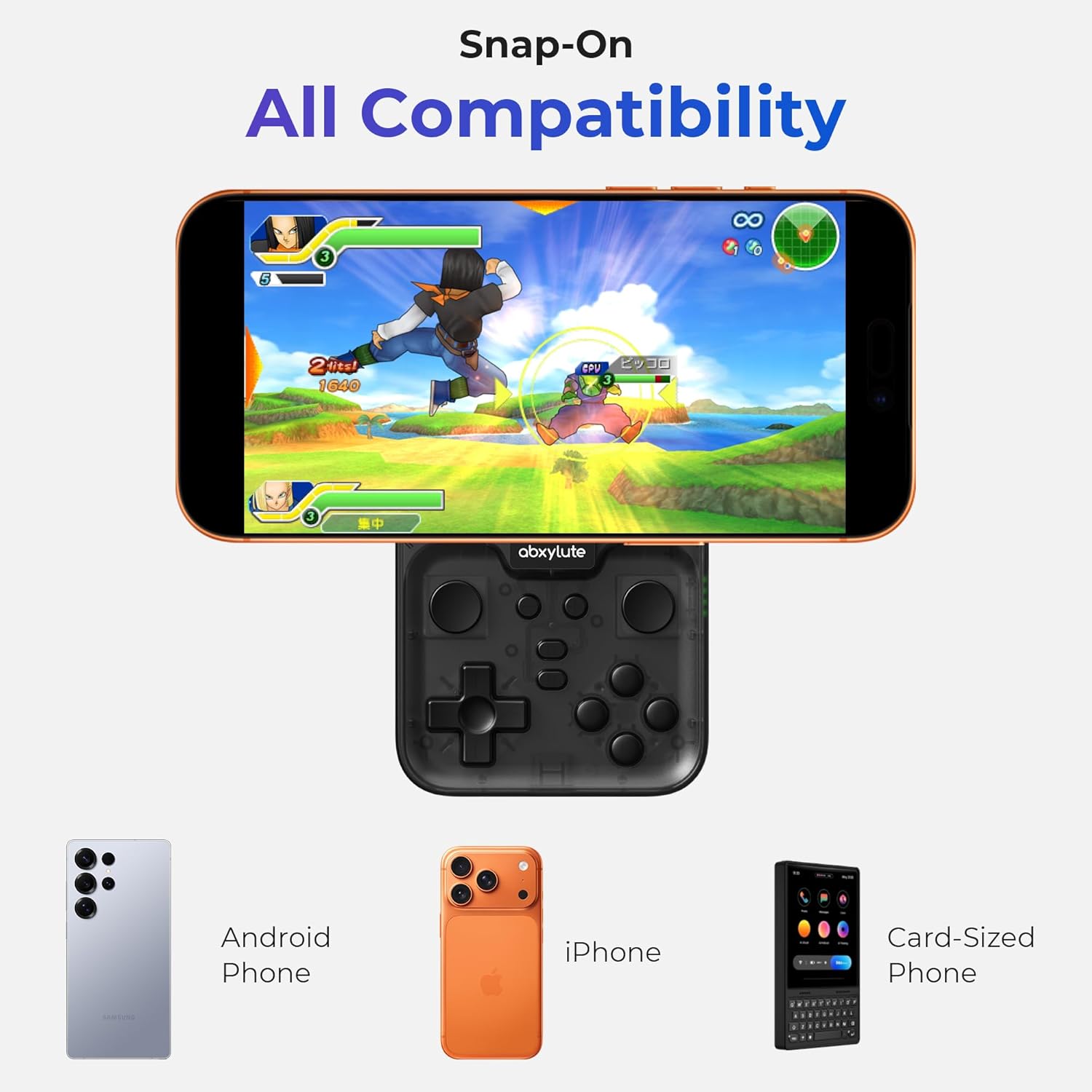 Retro Gaming On Android - M4スナップオンモバイルゲームコントローラー（Android＆iPhone対応）、軽量スマホコントローラー、ポケットサイズのレトロエミュレーターゲームパッド