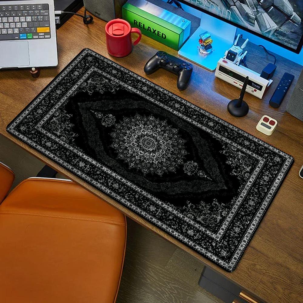 新しい黒ペルシャ絨毯神秘的なレトロマウスパッド Pc ゲーマ - Mouse Gaming Retro のレビューと価格