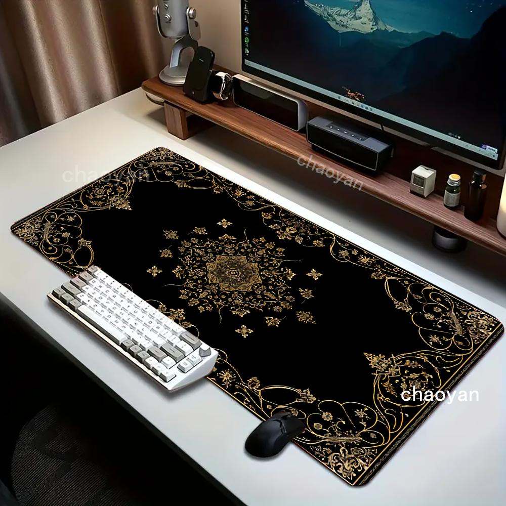 新しい黒ペルシャ絨毯神秘的なレトロマウスパッド Pc ゲーマ - Mouse Gaming Retro のレビューと価格