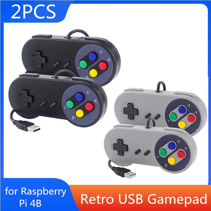 2 個 USB ゲームパッドレトロゲームジョイスティック有線 - Retro Gaming Raspberry Pi 4 のレビューと価格
