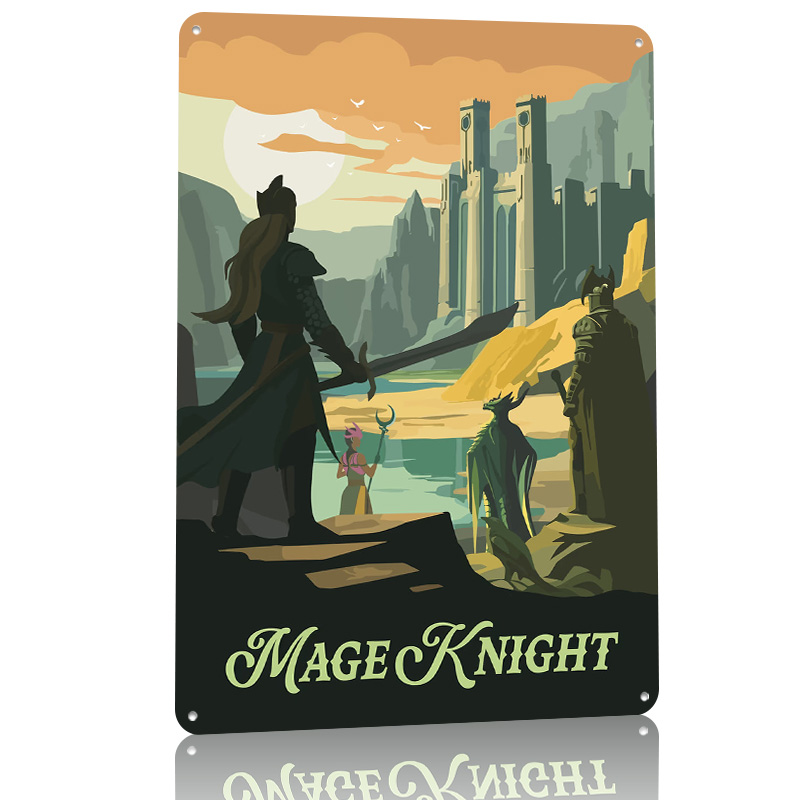 メイジナイトボードゲームにインスパイアされたプリントポスター - Retro Knight Gaming のレビューと価格