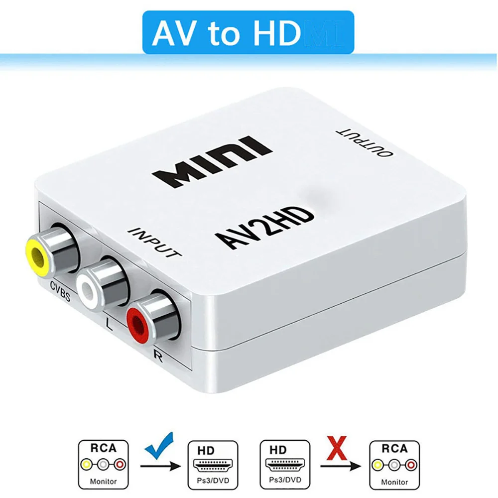 RCA AV to HDMI変換コンバーター 1080P H - Composite Rca Cable のレビューと価格