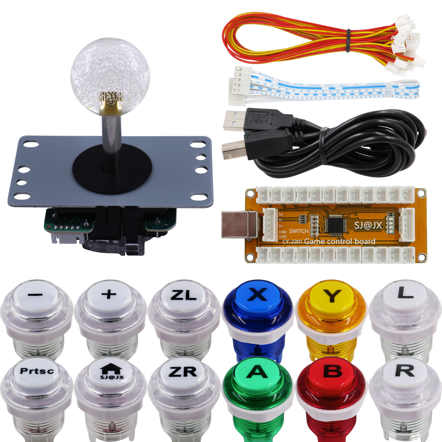 SJ@JX アーケード ゲーム コントローラー USB エン - Arcade Button Kit のレビューと価格