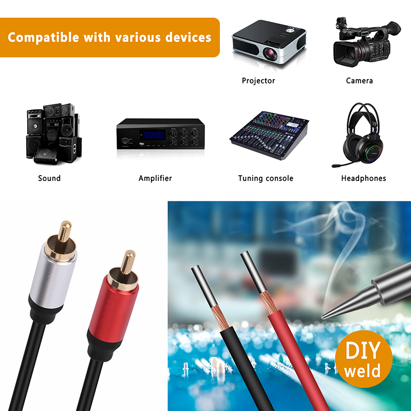 RCAオスプラグジャックコネクタ、ベアワイヤー、スピーカー用 - Composite Rca Cable のレビューと価格
