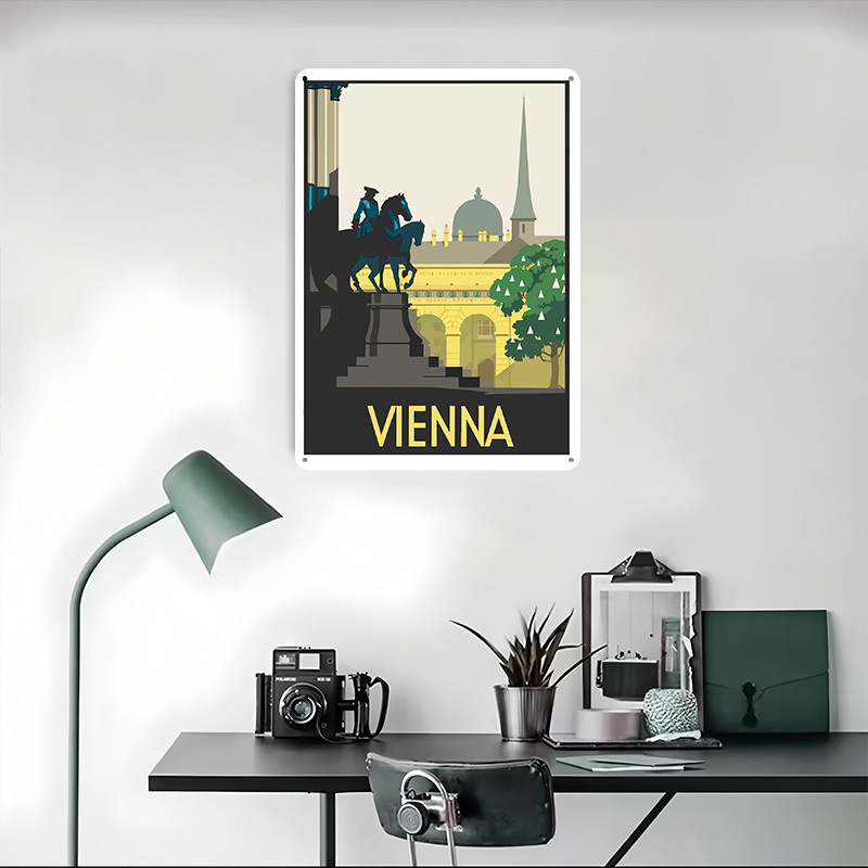 ウィーンメタルポスターカスタムウォールアートレトロヴィンテー - Retro Gaming Vienna のレビューと価格