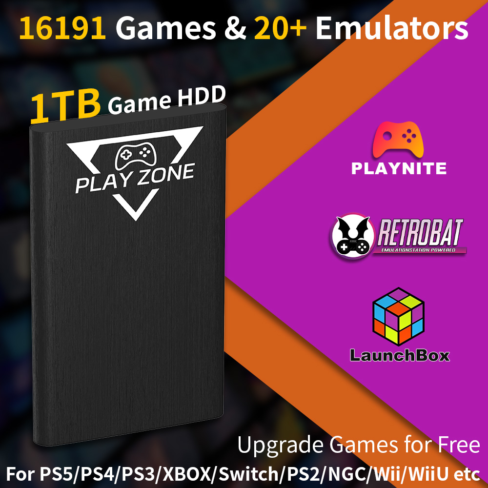 Play Zone 1TB ポータブルゲーミングHDD PS - Retro Gaming Play Zone のレビューと価格