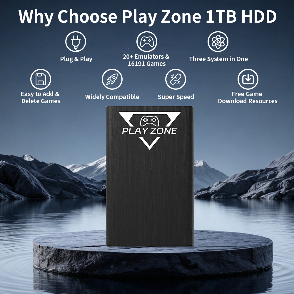 Play Zone 1TB ポータブルゲーミングHDD PS - Retro Gaming Play Zone のレビューと価格