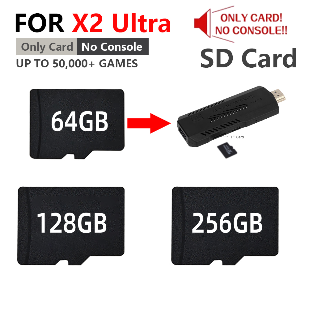 X2 ウルトラゲームコンソール用メモリカード 64G 128 - Retro Gaming X2 のレビューと価格
