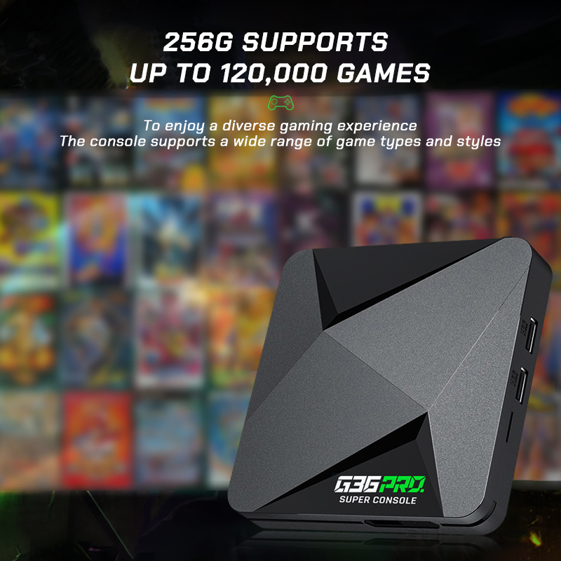 スーパーG36プロゲームコンソール 256GB 120000 - Retro Gaming Tv Box のレビューと価格