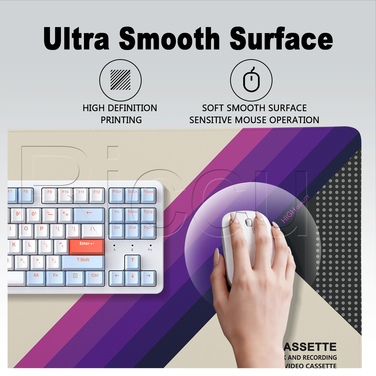 マウスパッド HD 印刷レトロ VHS スタイル XXL コ - Mouse Gaming Retro のレビューと価格