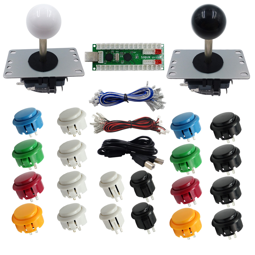SJ@JX 2 プレーヤーアーケード DIY キットアーケー - Arcade Button Kit のレビューと価格