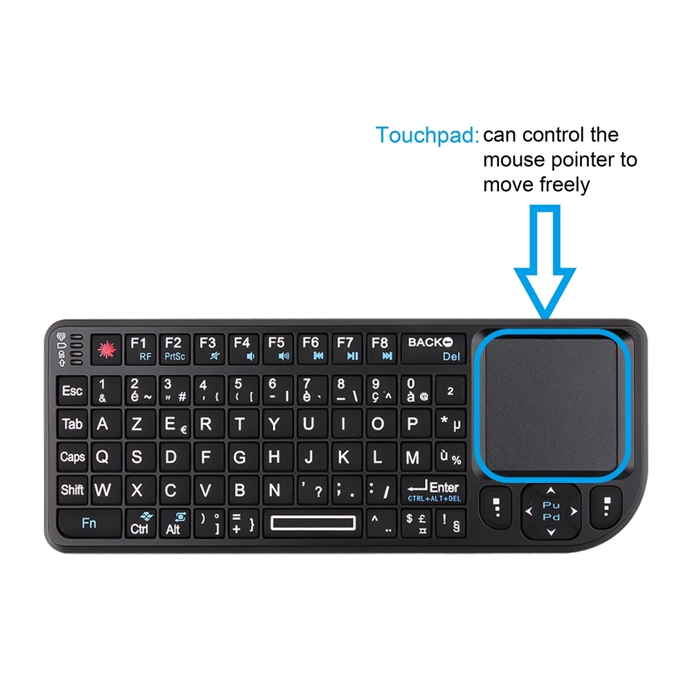バックライト付きミニワイヤレスキーボード（フランス語AZER - Retro Gaming Tv Box のレビューと価格