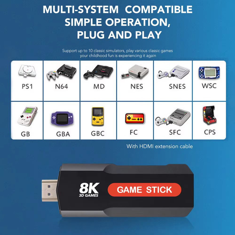 X2ゲームスティックHD 4K 8K 3Dコンソール デュア - Retro Gaming X2 のレビューと価格