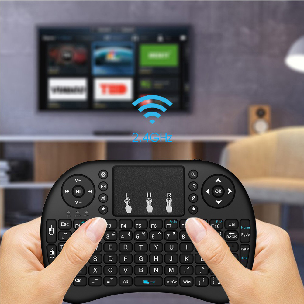 バックライト付きミニワイヤレスキーボード スペイン語 フラン - Retro Gaming Tv Box のレビューと価格